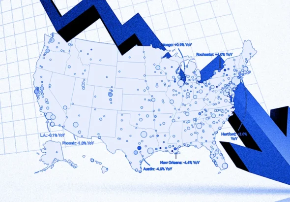 Zillow just downgraded its home price forecast across over 400 housing markets—see the map