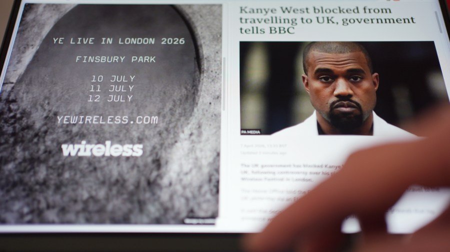 UK music festival canceled after headliner Ye denied entry into country