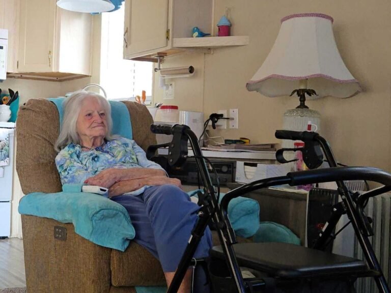 We couldn't afford to pay for my mom's dementia assisted living anymore. She moved into a tiny house next door to me.
