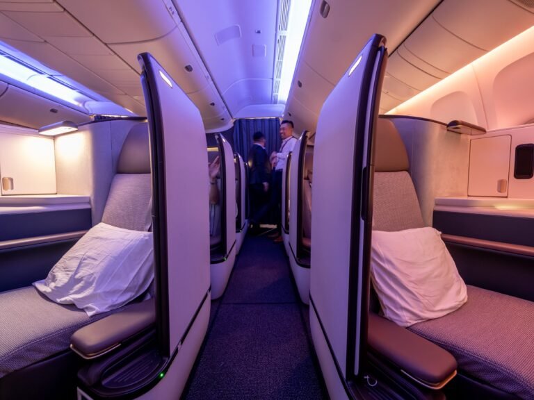 I've flown in business class on dozens of airlines. The seat I used to avoid is now my favorite as a parent.