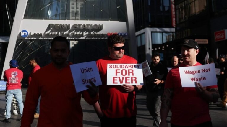 Long Island Rail Road service suspended as workers take to the picket lines