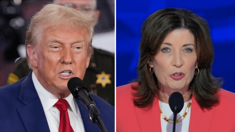 Trump claps back at Hochul in blame game for Long Island Railroad strike
