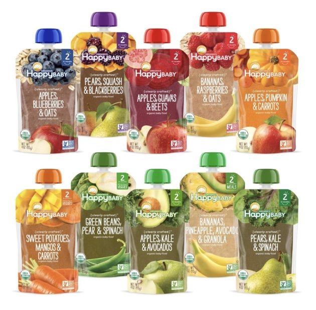 Happy Baby Organics Stage 2 Baby Food Pouches, 20 count only $18.48 shipped!