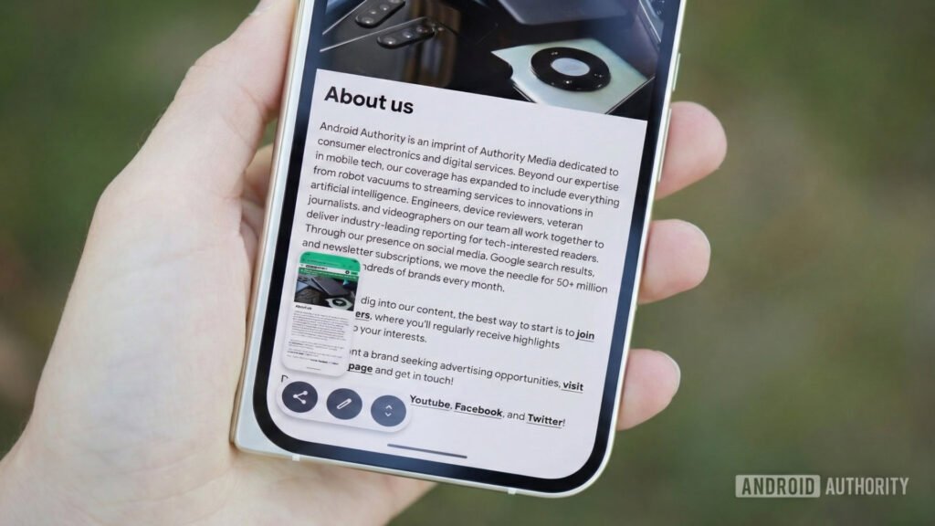 Android 17 QPR1 Beta 3 reveals new screenshot buttons, likely for Aluminium OS