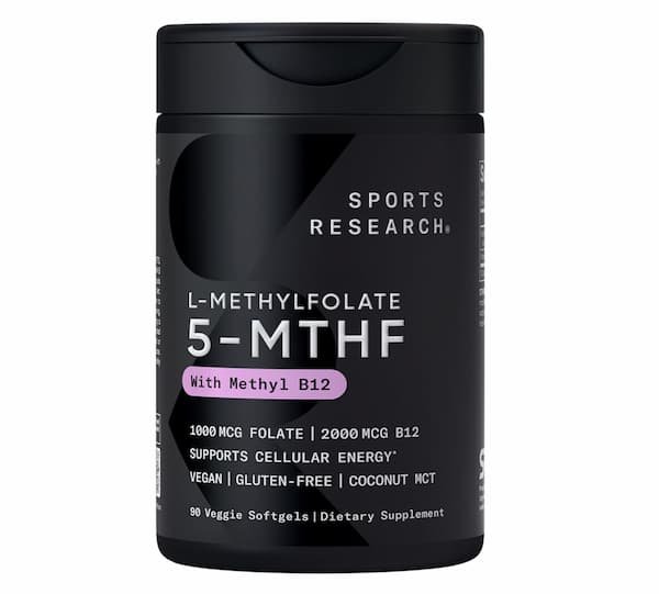 Sports Research Methyl Folate + Methyl B12 Softgels, 90-Count only $10.23 shipped (Reg. $23!)