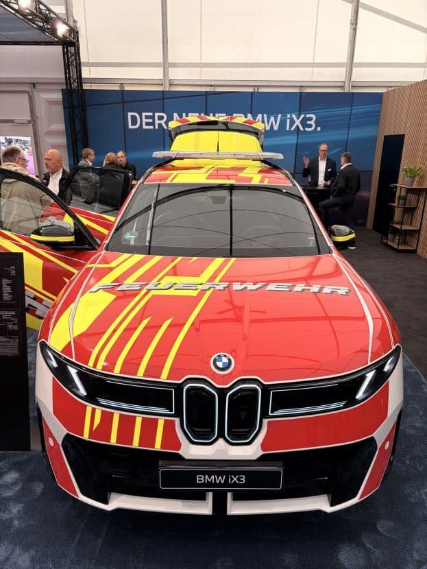 BMW Showed A Police M5 Touring And An Electric Fire Truck At RETTmobil