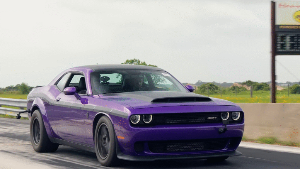 WATCH: Hennessey’s 1,700-HP Dodge Demon Can Do A Burnout At 100 MPH