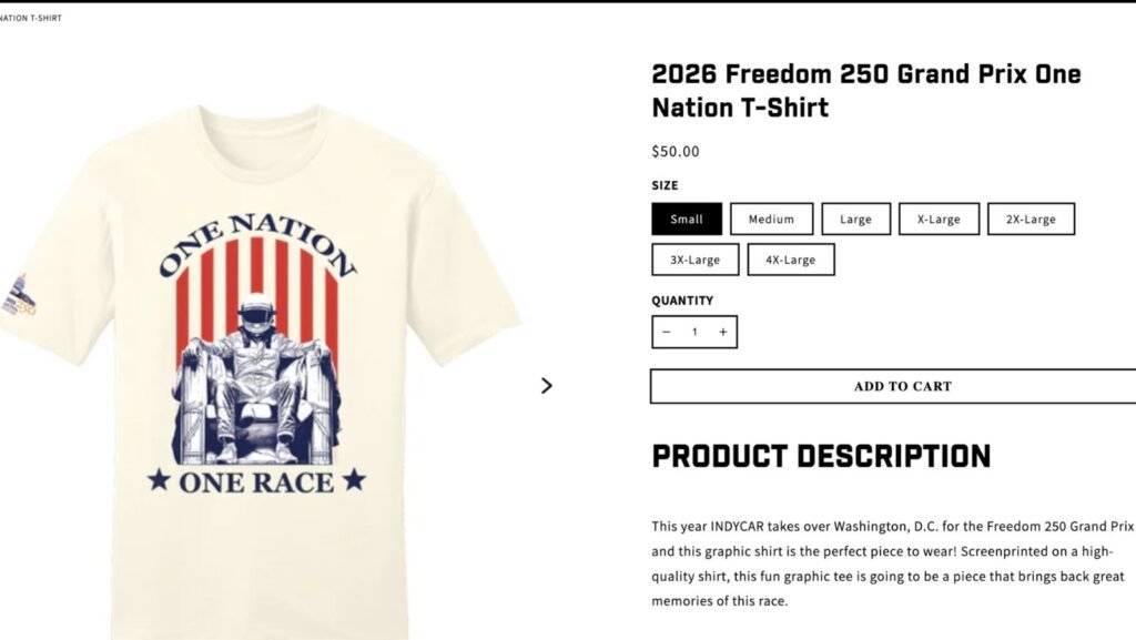 IndyCar Removes America 250 T-Shirt After Backlash, But The Remaining Ones Aren't Great