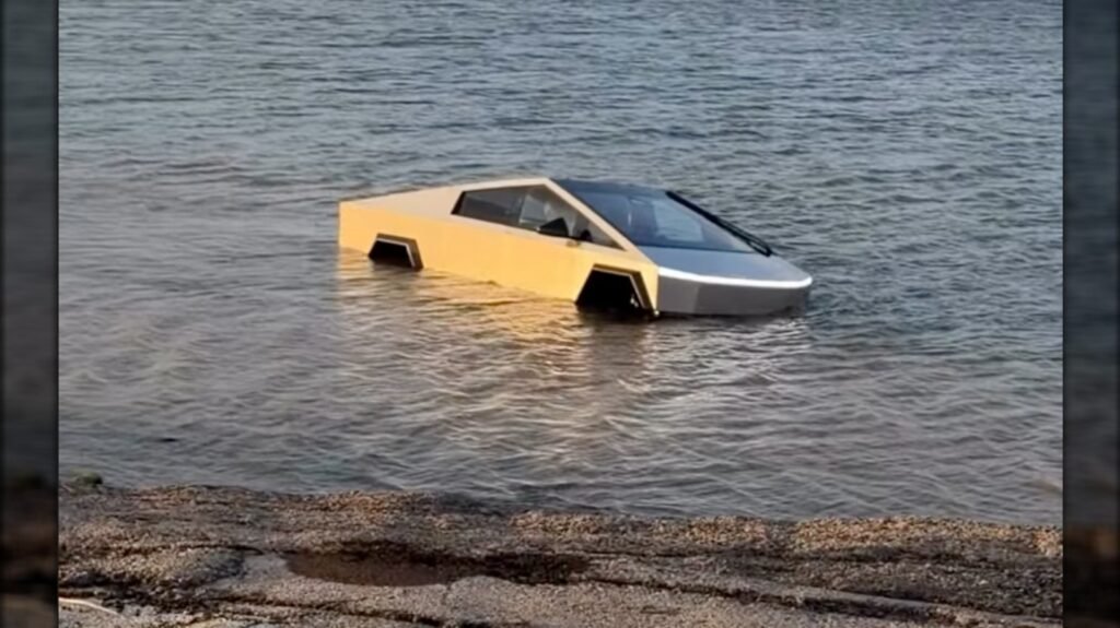 Cybertruck Driver Tried Using Wade Mode In A Lake, Ended Up In Jail
