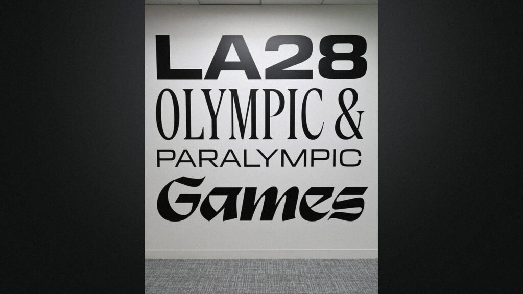 The LA28 typography is made of 4 custom fonts