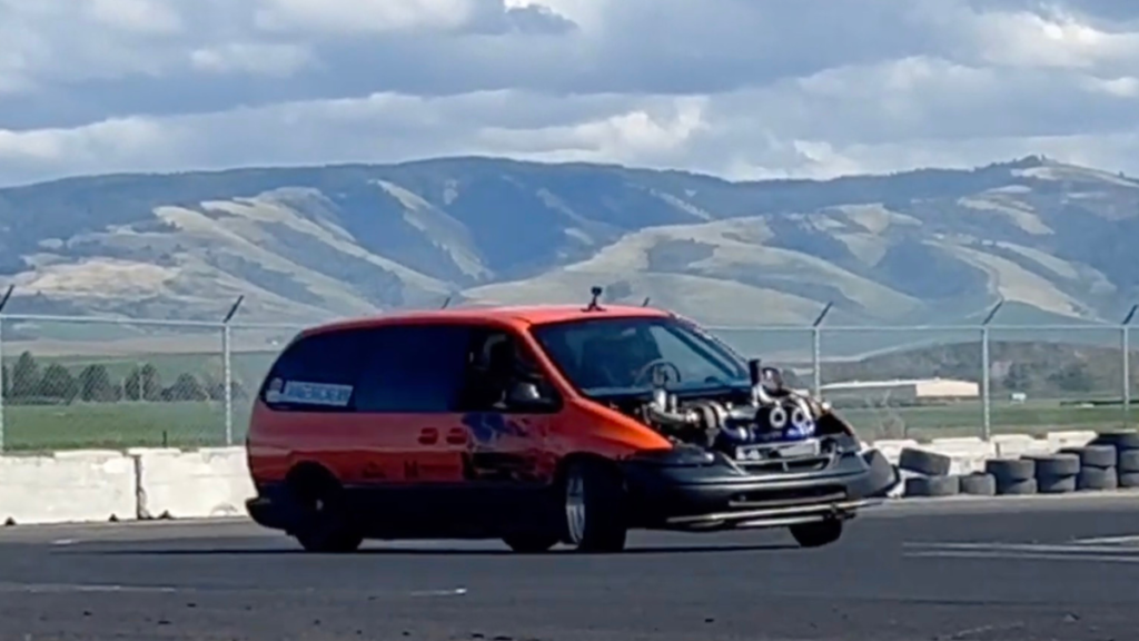This Dodge Grand Caravan Became A Twin-Turbo Drift Minivan