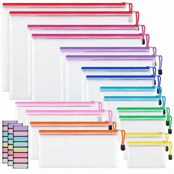 Waterproof Mesh Zipper Pouches, 18-Pack only $11.38 shipped {Prime Day Deal}