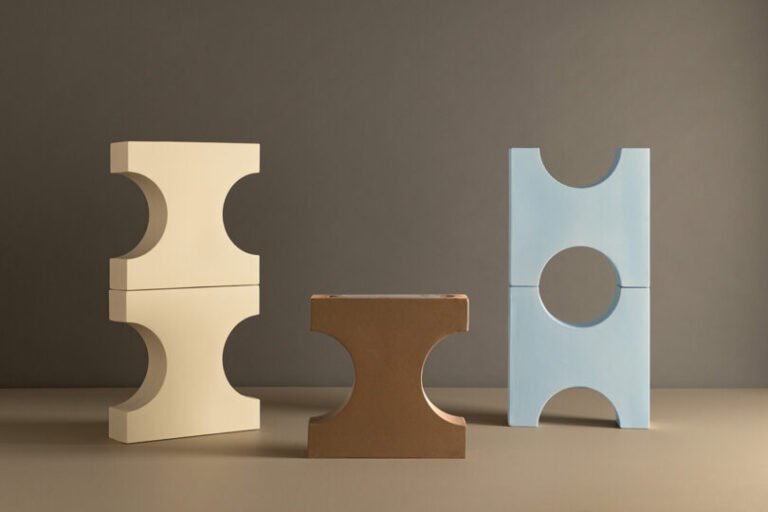 Note Design Studio Turns Two Dimensional Mutina Tiles into Geometric Bricks