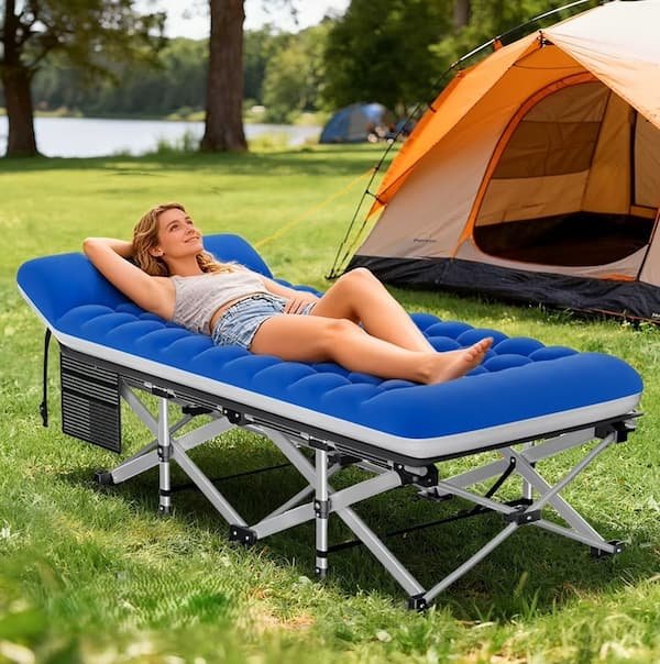 Portable Camping Cot with 2-Sided Mattress only $54.89 shipped (Reg. $100)!