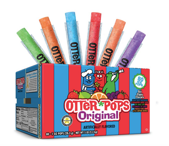 Otter Pops Freezer Ice Bars, 80 count only $5.59 shipped!