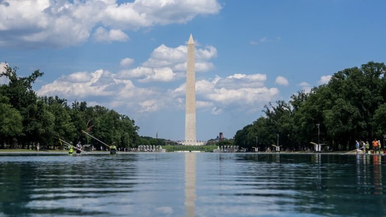 Trump says 'multiple arrests' made at Reflecting Pool amid vandalism claims