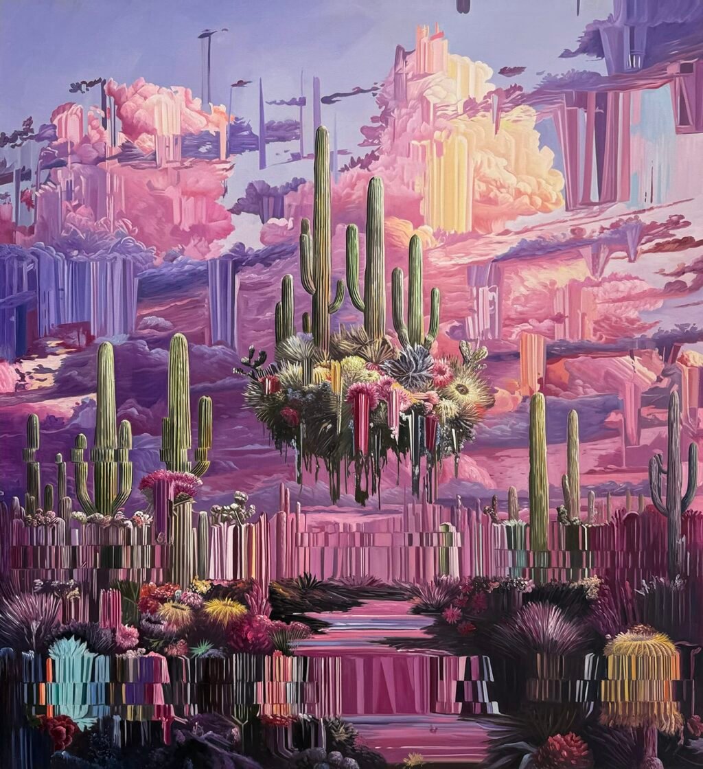 Cacti and Clouds Glitch in Alexis Mata’s Fantastical Landscapes