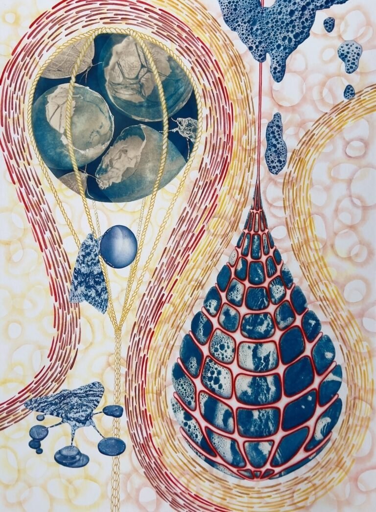 Natural Dyes Merge with Mixed Media in Annalise Neil’s Dreamy Cyanotypes