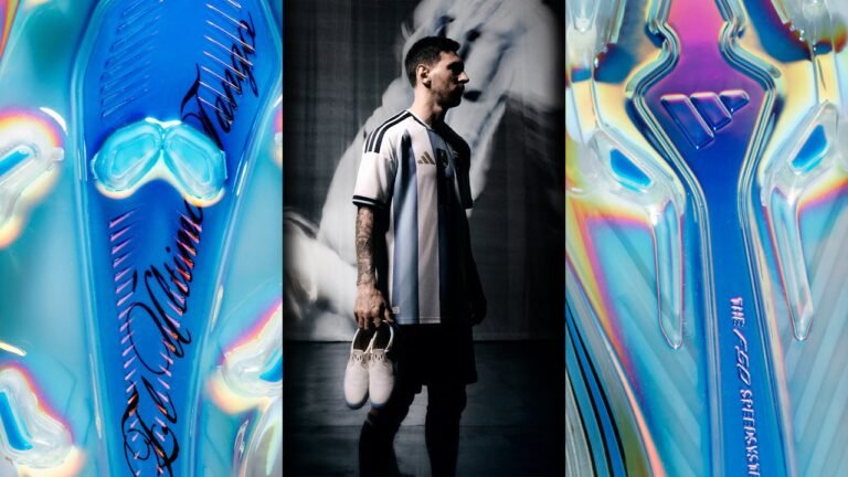 How Adidas tapped into motorcycle culture to create Messi’s retro iridescent World Cup cleat