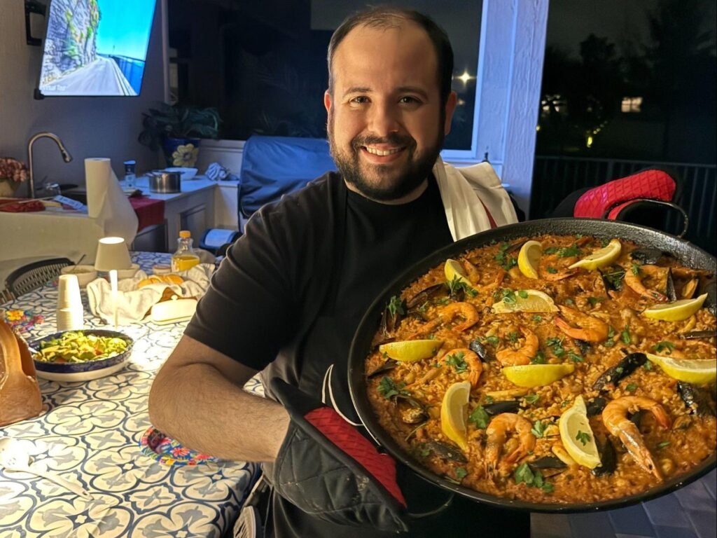 My family moved around in Florida, and I struggled to make friends. I eventually built a community around cooking paella.