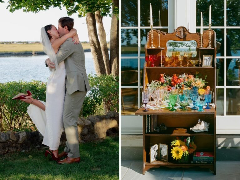 A couple spent $21,000 on a nontraditional Hamptons wedding. It had 33 guests, estate-sale decor, and no dance floor.