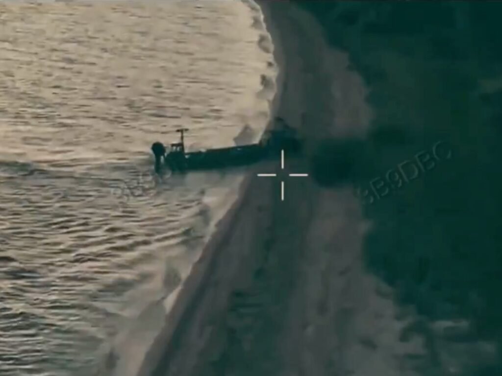Ukraine launched a first-of-its-kind robotic amphibious assault, deploying a gun-toting robot from a drone boat