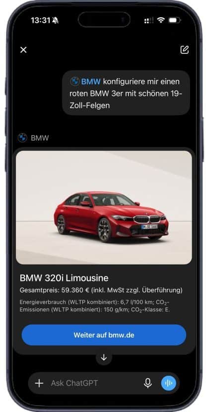 BMW Brings Its Car Configurator To ChatGPT