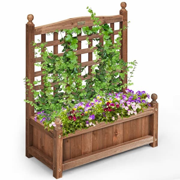 *HOT* Wood Planter Box with Trellis only $39.99 shipped!