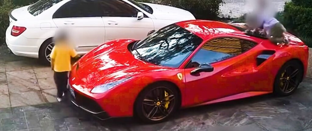 Kids Used A $530,000 Ferrari As A Slide