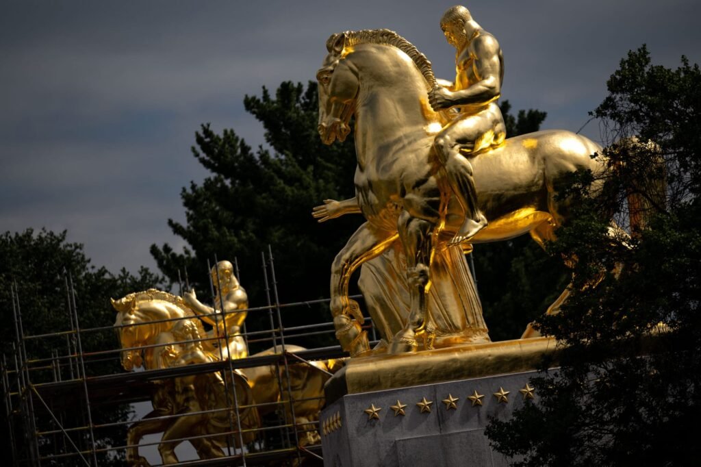 Trump Regilds DC Statues Mar-a-Lago Style