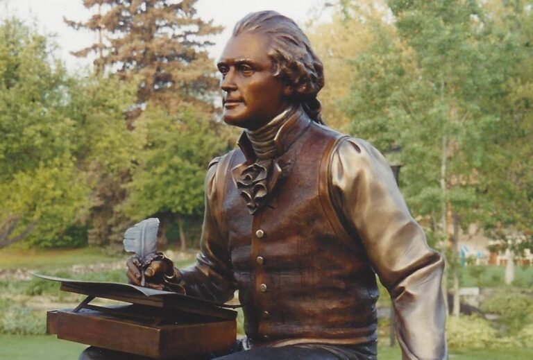 Trump Installs Thomas Jefferson Statue in the Rose Garden
