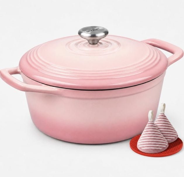 Overmont Enameled Cast Iron Dutch Oven only $33.99 shipped!
