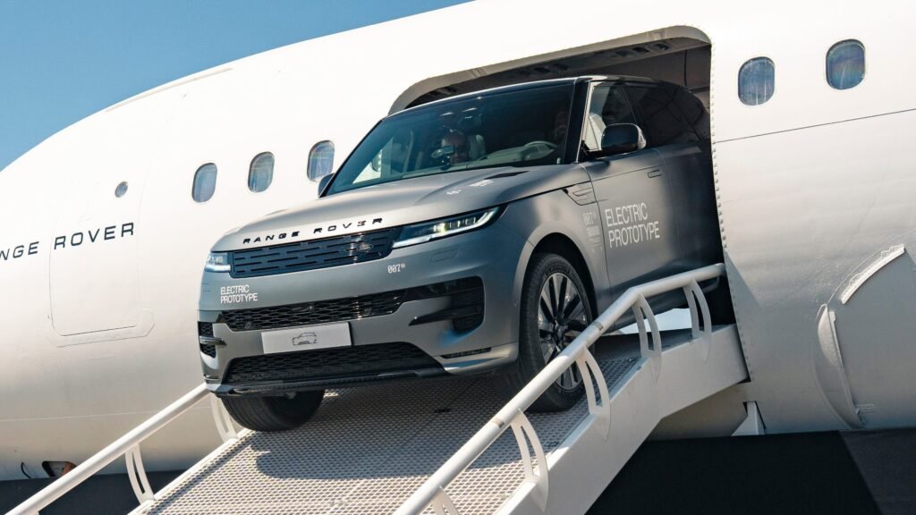 Range Rover Shoves New EV Sport Out Of An Airplane, But V8 Fans Can Relax