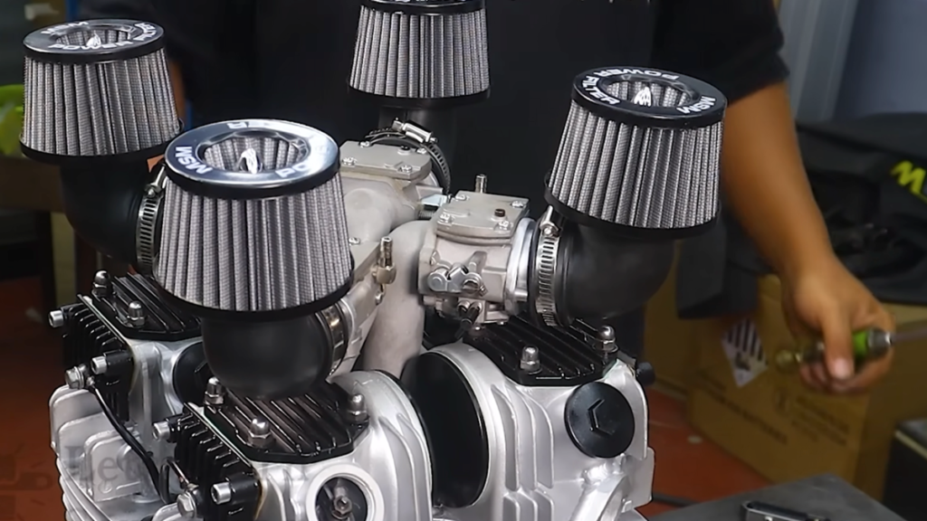 This Screaming 'Square Four' Engine Was Built Using AI And Scrap Metal