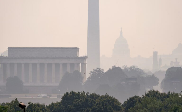 Trump blames Canada as wildfire smoke chokes US skies