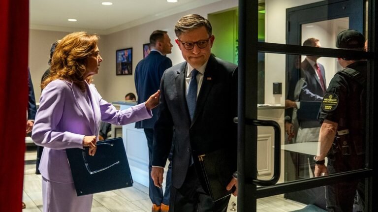 Johnson aims to avoid third week of floor standoff with GOP hard-liners