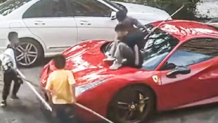 Kids Used A Ferrari 488 As A Playground. Now Their Parents Are Being Sued