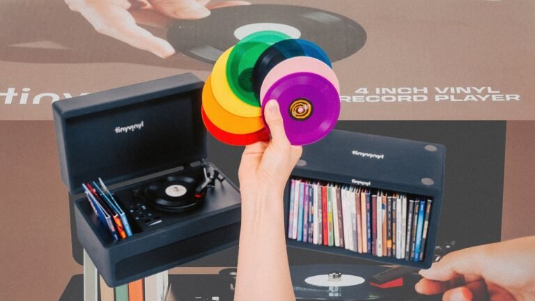 These tiny records now have their own miniature record player