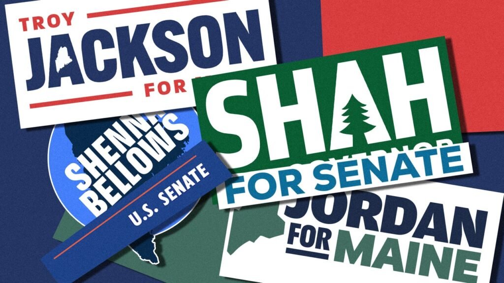 Why Democrats are retrofitting their old logos for the Maine Senate race