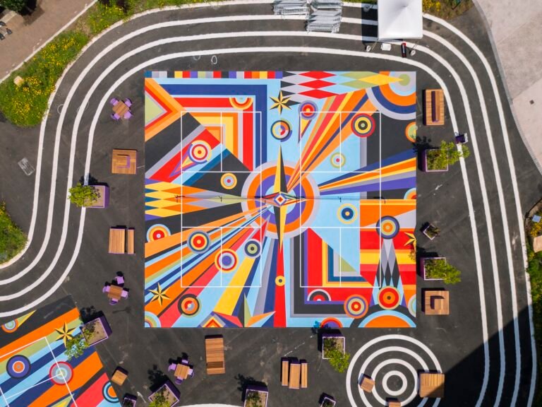Pittsburgh’s Pickleball Courts by Sharmistha Ray Are an Abstract Riot of Color