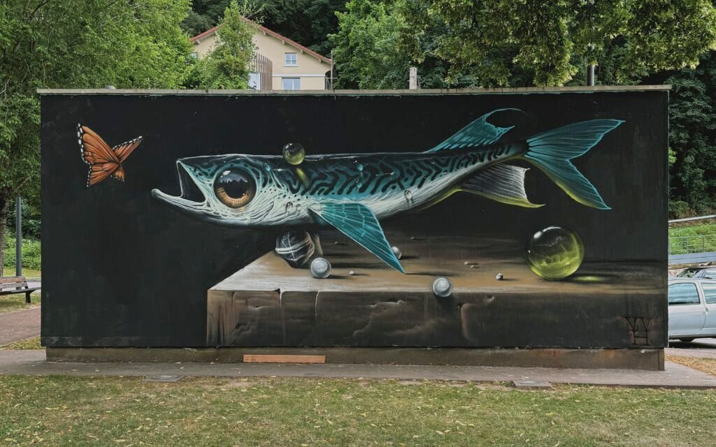 Veks Van Hillik Suspends Fish, Insects, and Other Objects in Surreal Murals