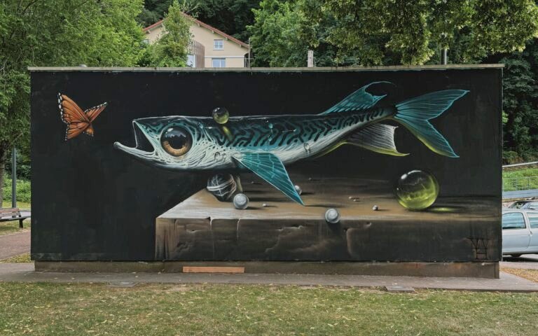 Veks Van Hillik Suspends Fish, Insects, and Other Objects in Surreal Murals