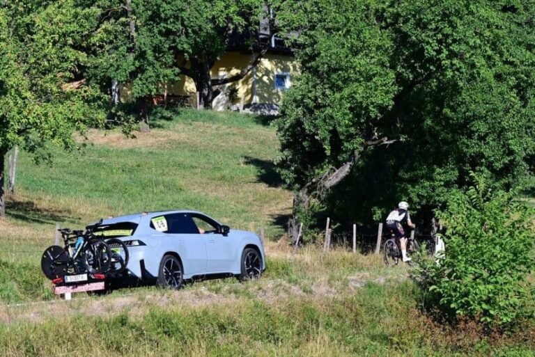 BMW iX3 Supports Cyclist On 560-Kilometer Course