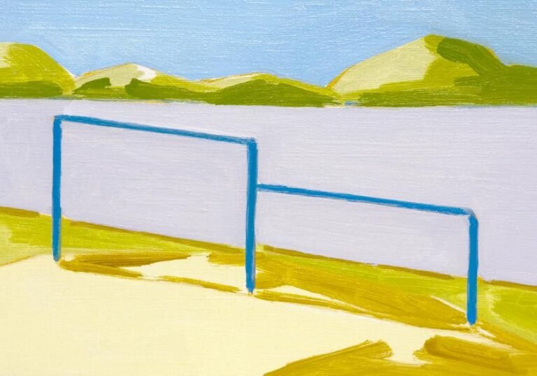 Inspired by man-made objects and nature, Naruhiko paints 'ordinary' neighbourhoods and parks across Japan