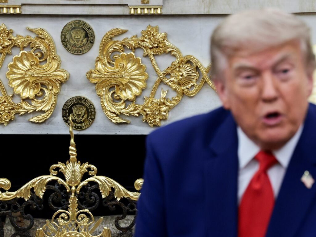 Gold, gold, and more gold: All of the changes Trump has made to the Oval Office