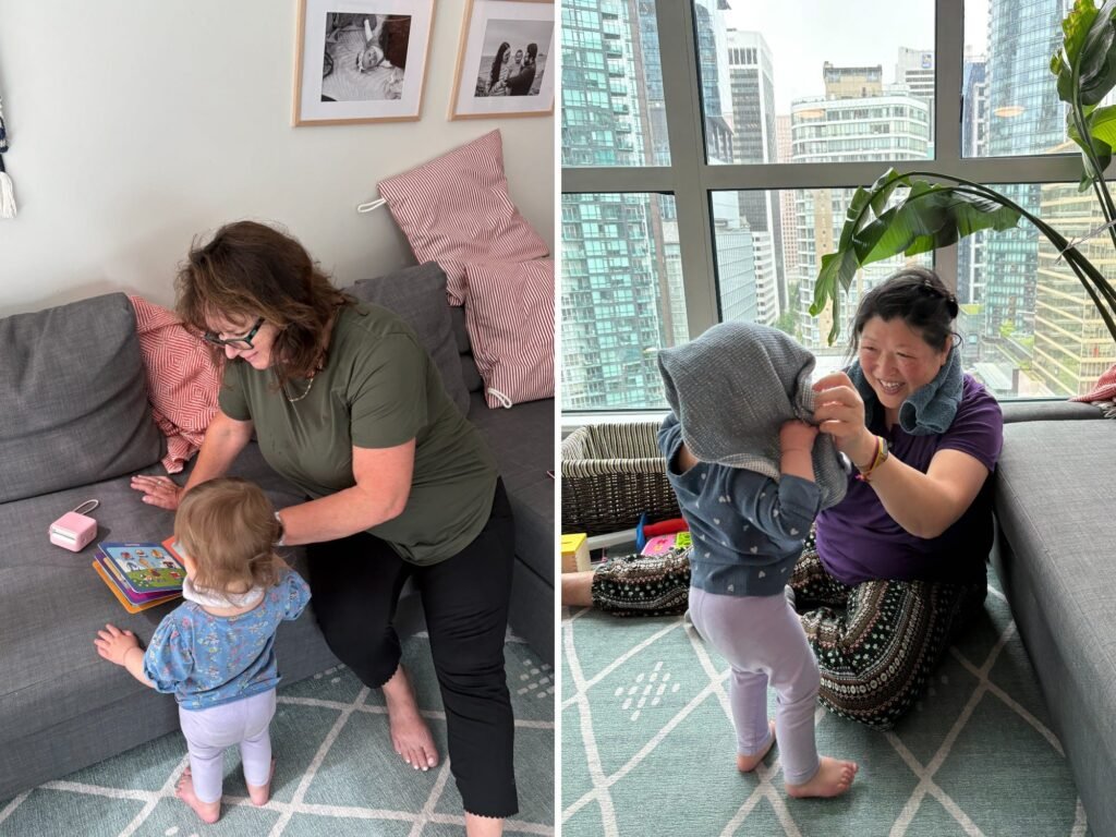 I work from home, and our family helps with childcare. We're still putting our daughter in part-time day care.