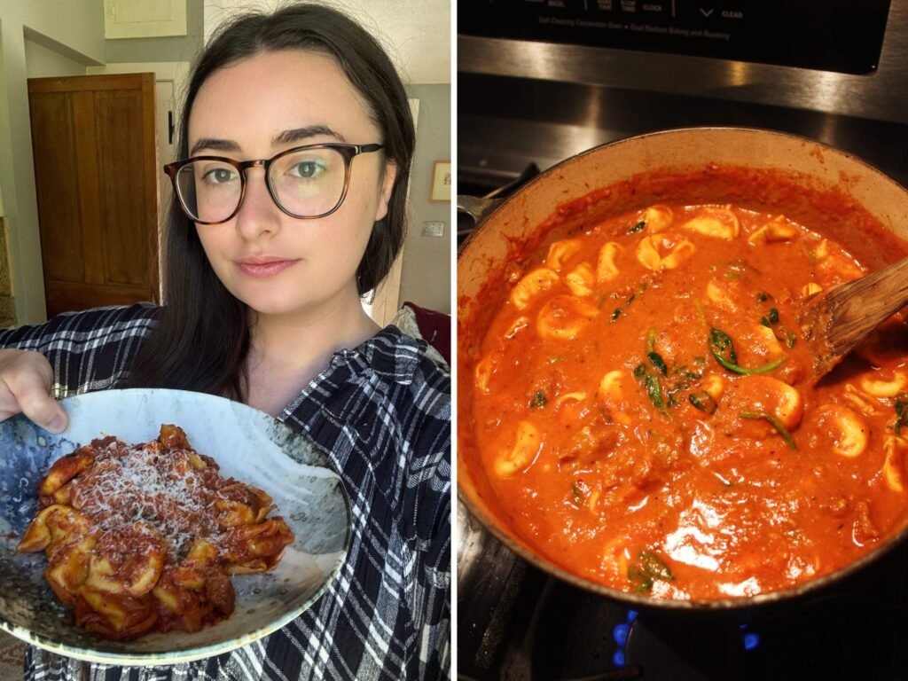 I made the easy sausage and tortellini soup I've been seeing online. It's perfect for busy weeknights.