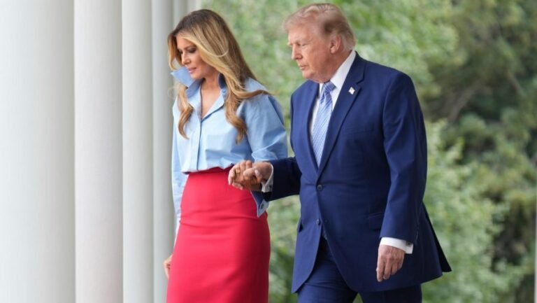 Melania Trump talks about foster care initiative and racing interest at Freedom 250 Grand Prix