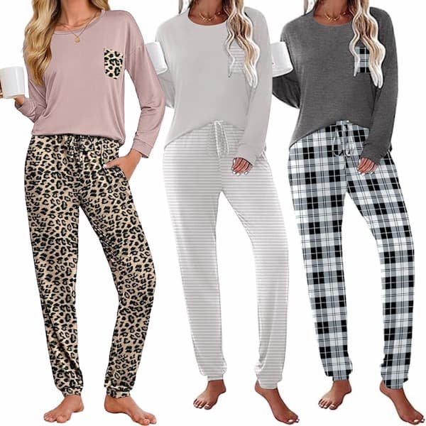 Women’s Long Sleeved Pajama Set as low as $9.99!