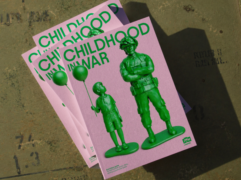 Johnson Banks reimagines the green toy soldier for IWM London's Childhood in War